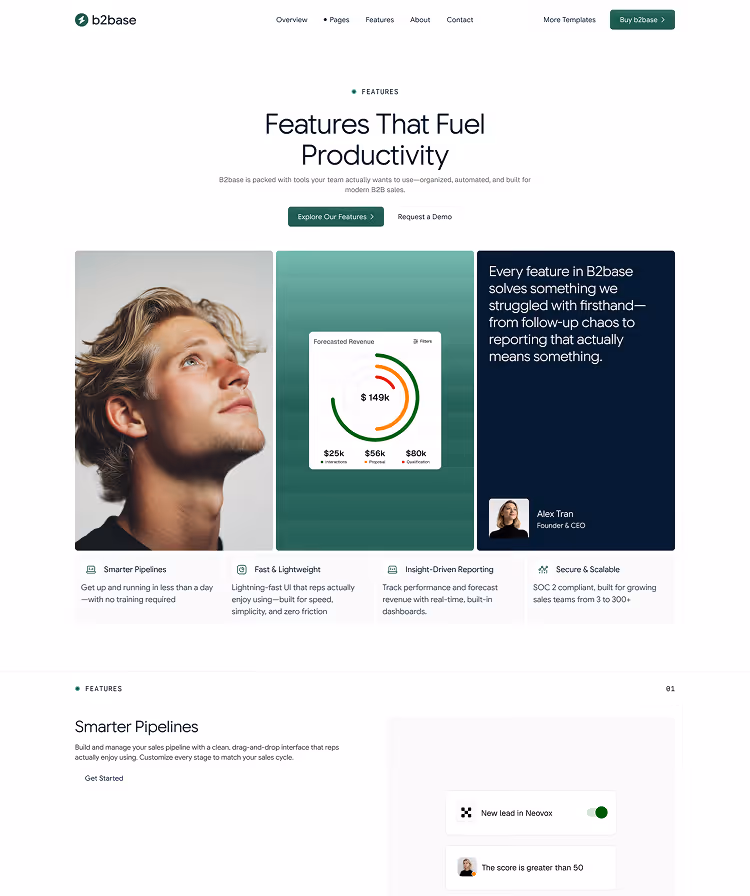 B2B SaaS Webflow template