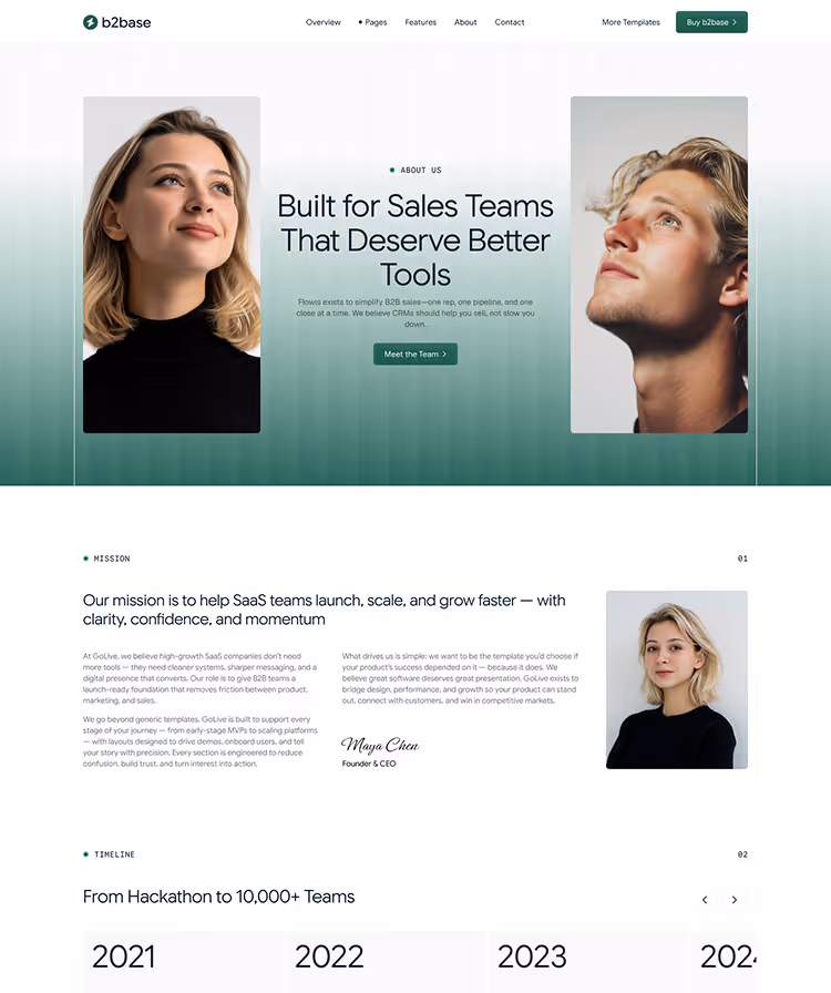 B2B SaaS Webflow template