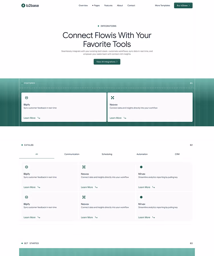 B2B SaaS Webflow template