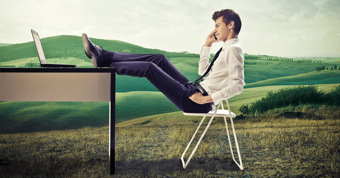 Entspannter Freelancer