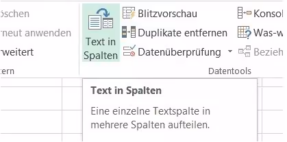 Text in Spalten