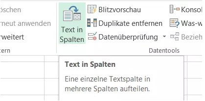 Text in Spalten