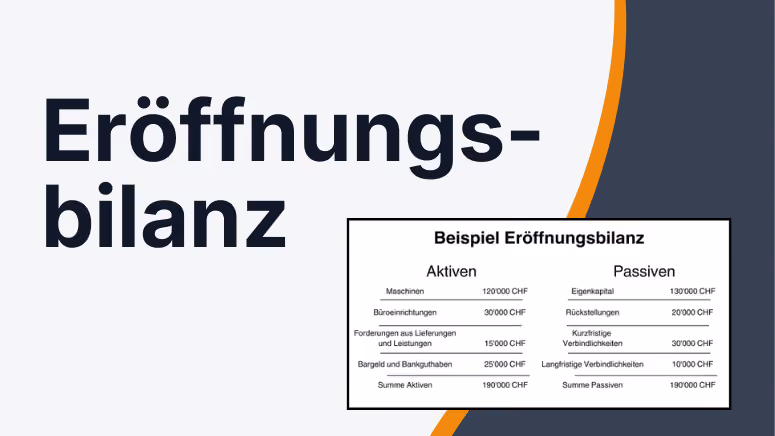 Eröffnungsbilanz Beispiel