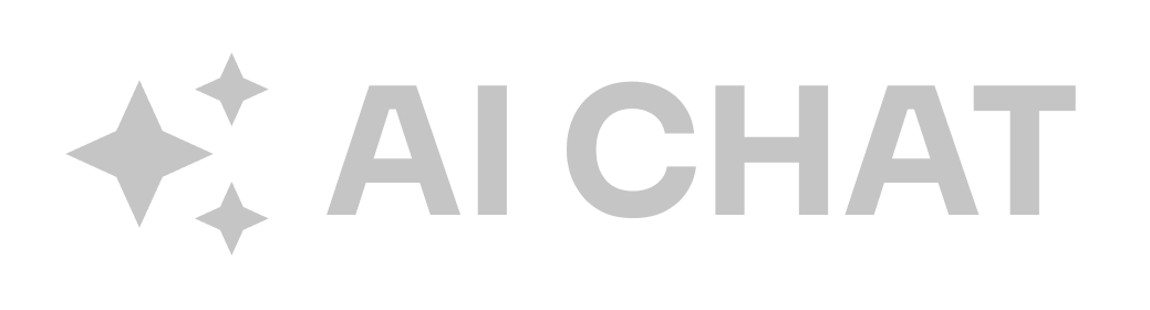 AI CHAT text with three sparkle icons to the left.