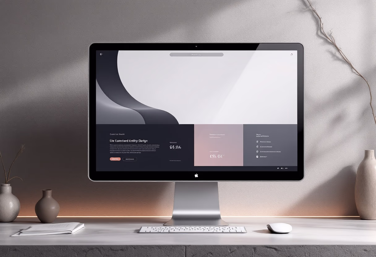 [interface] image of a computer showcasing educational software (for a edtech)