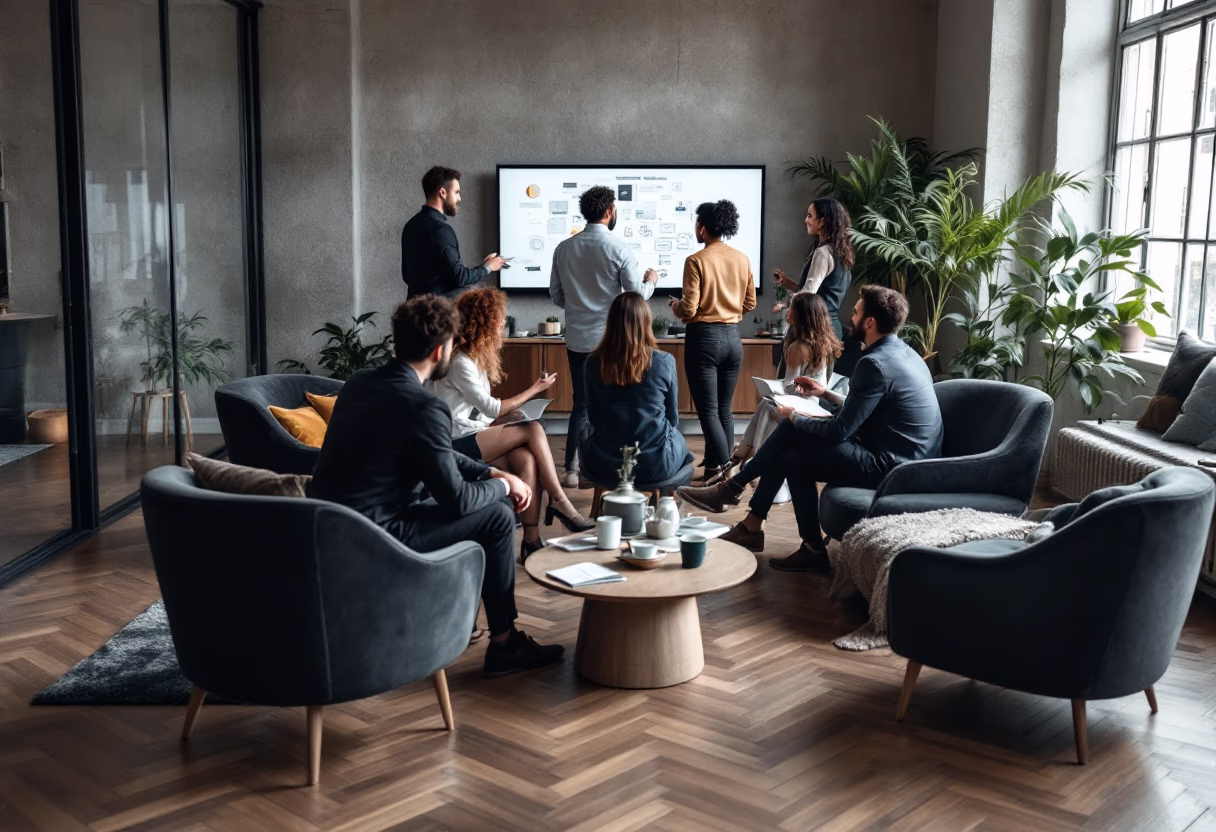 image of people working in an office (for a real estate tech)