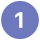 Blue circle with the number 1 in the center.