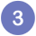 White number 3 inside a blue circle.