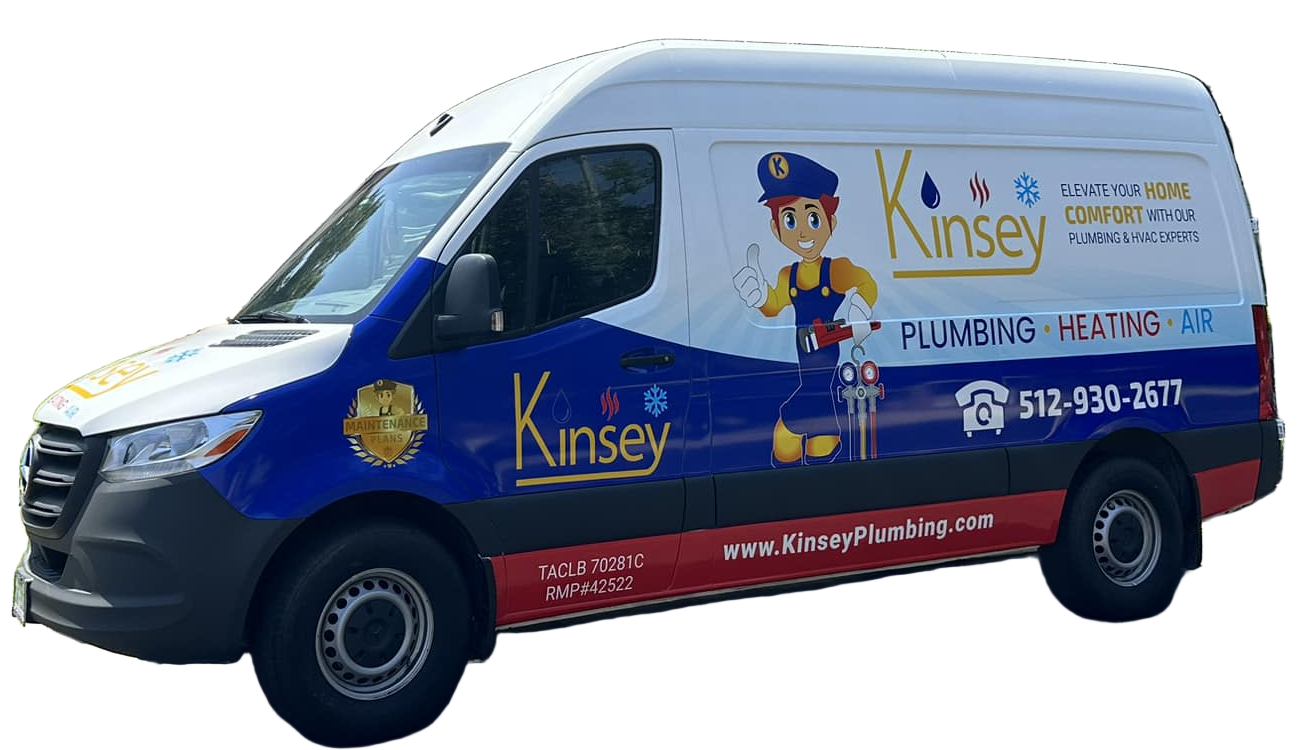 Kinsey Plumbing Heating and Air service truck Austin Texas