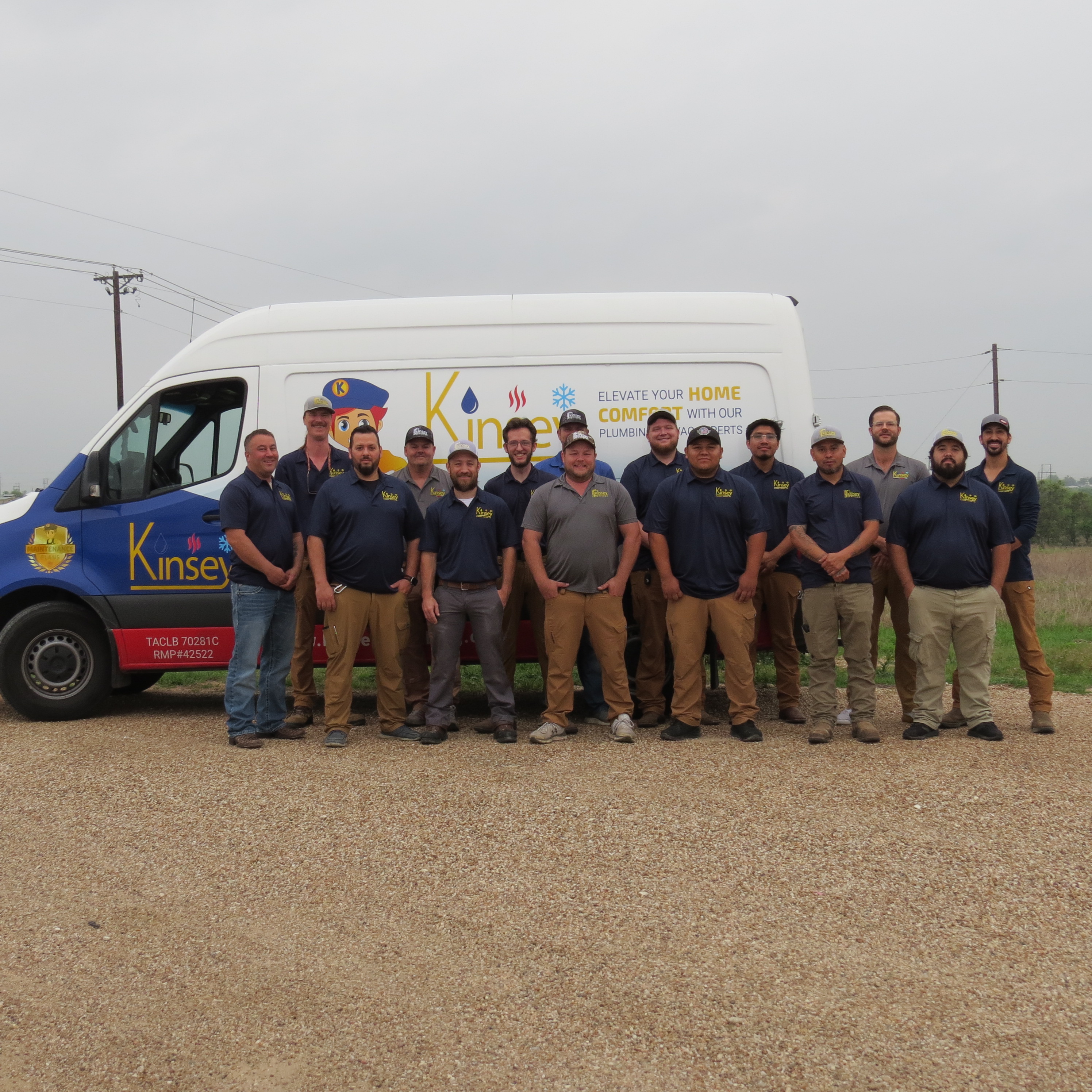 Kinsey technician installing water heater in Cedar Park TX