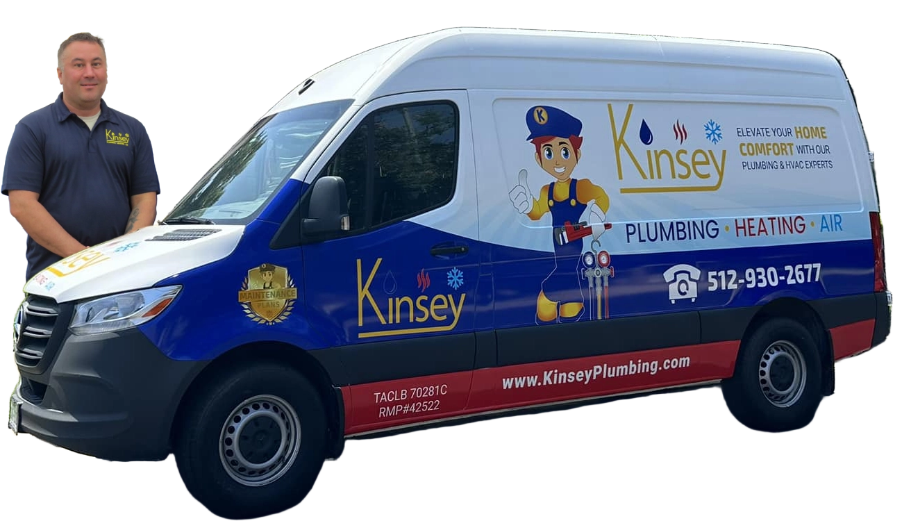 Kinsey Plumbing Heating and Air service truck Austin Texas
