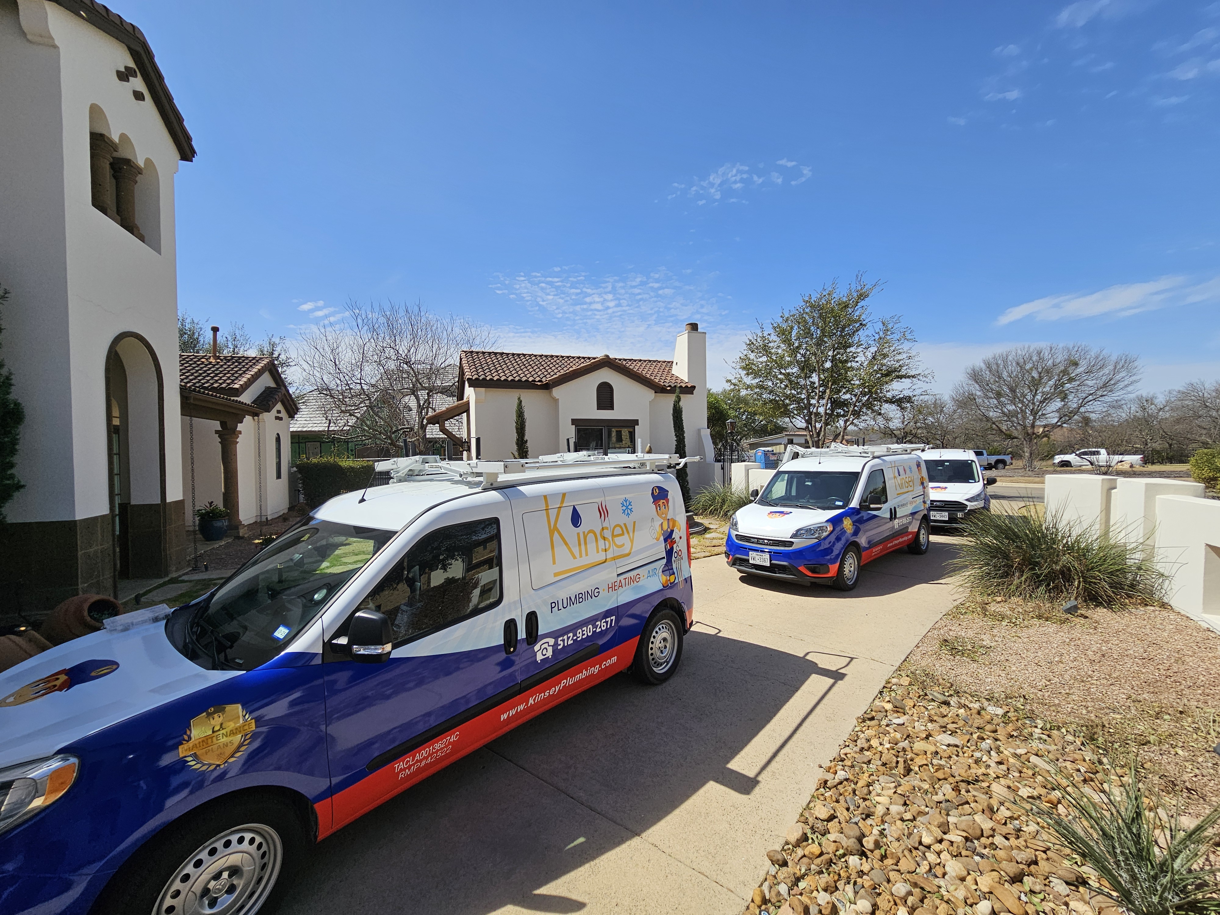 Kinsey technician on a furnace install job in Georgetown, TX