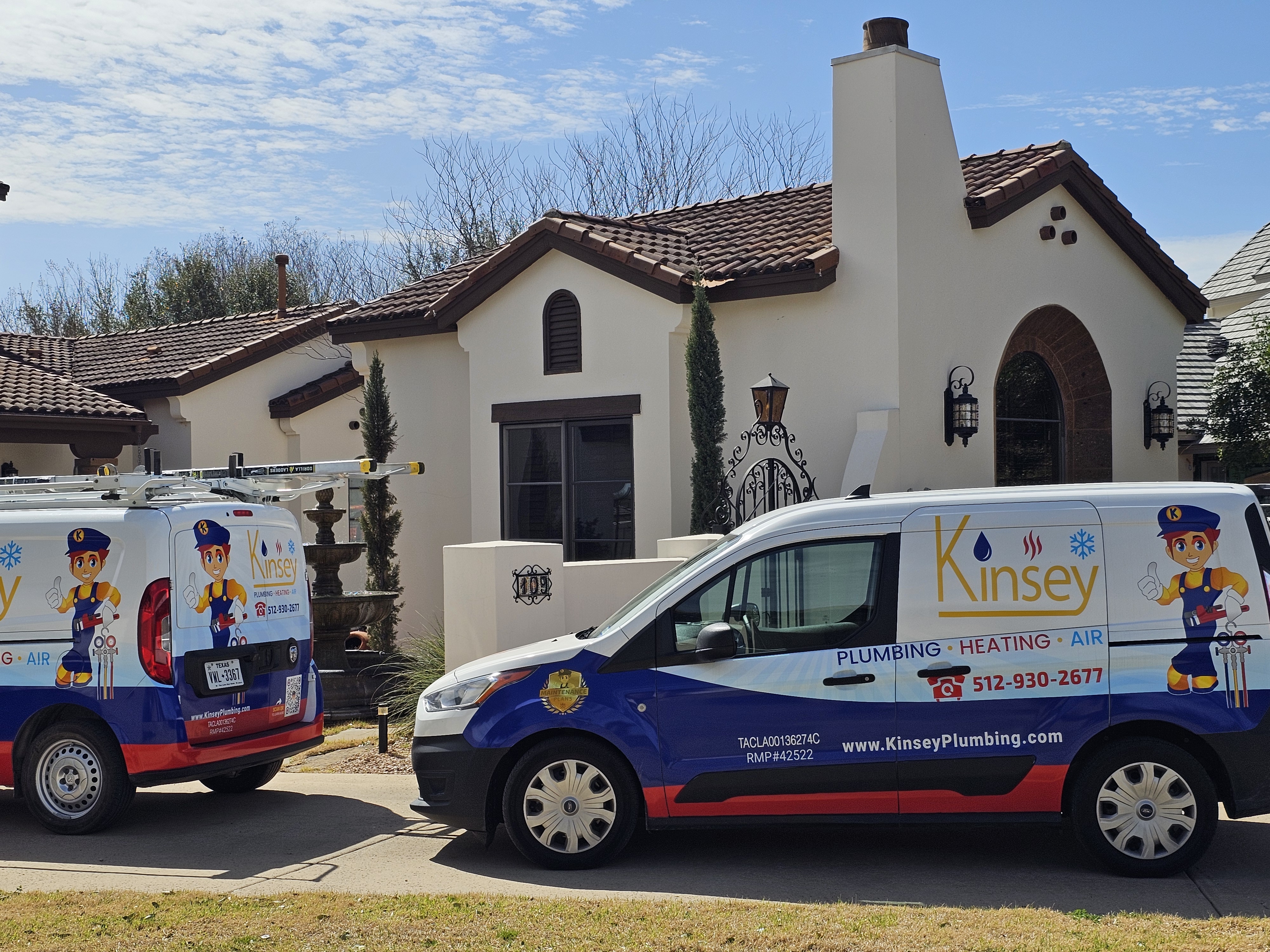 Kinsey Heating & Air providing tankless water heaters in Leander, TX