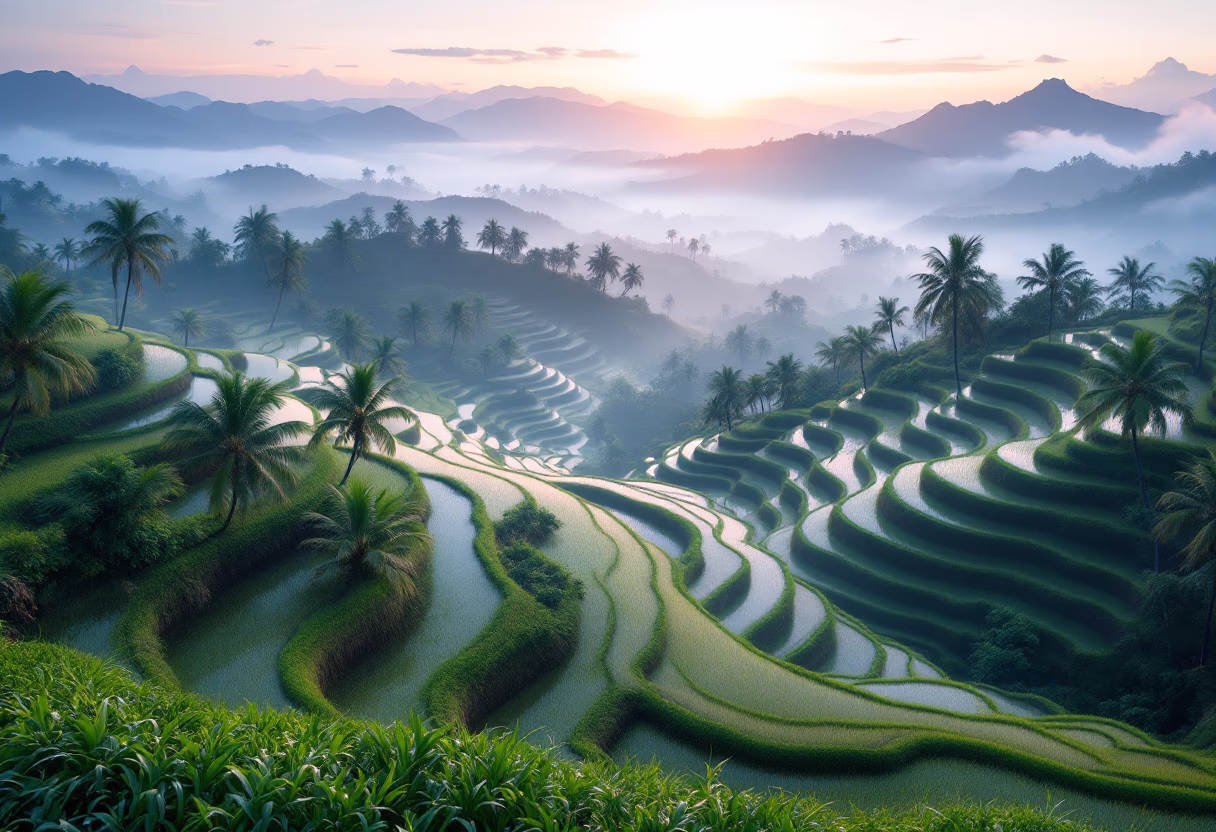 [background image] image of aerial view over a popular travel destination (for a travel agency)