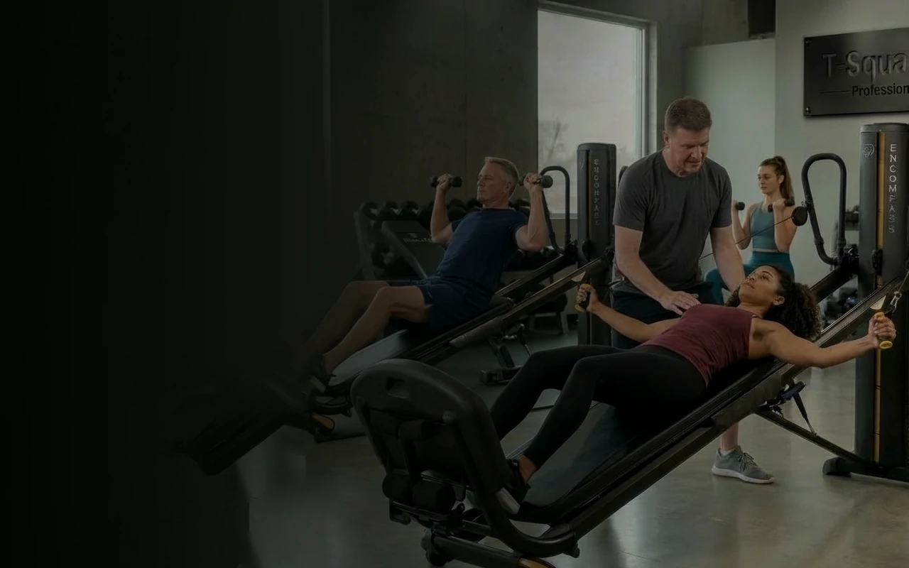 Fitness class at TSquared Personal Training in downtown Vancouver