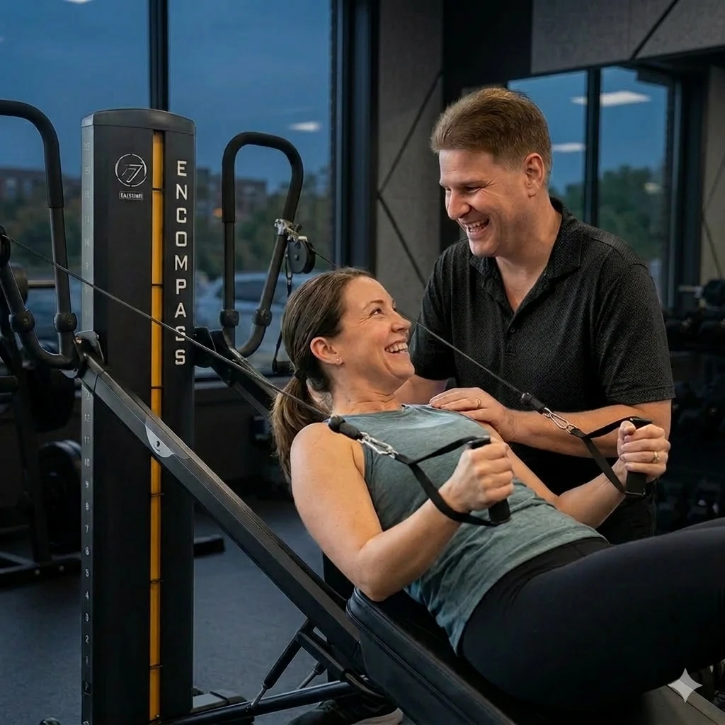 Troy Tyrell training a client at TSquared Personal Training – 20+ years experience in Vancouver