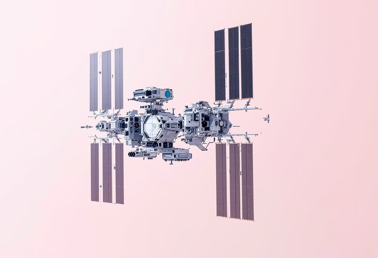 image of a futuristic space station module