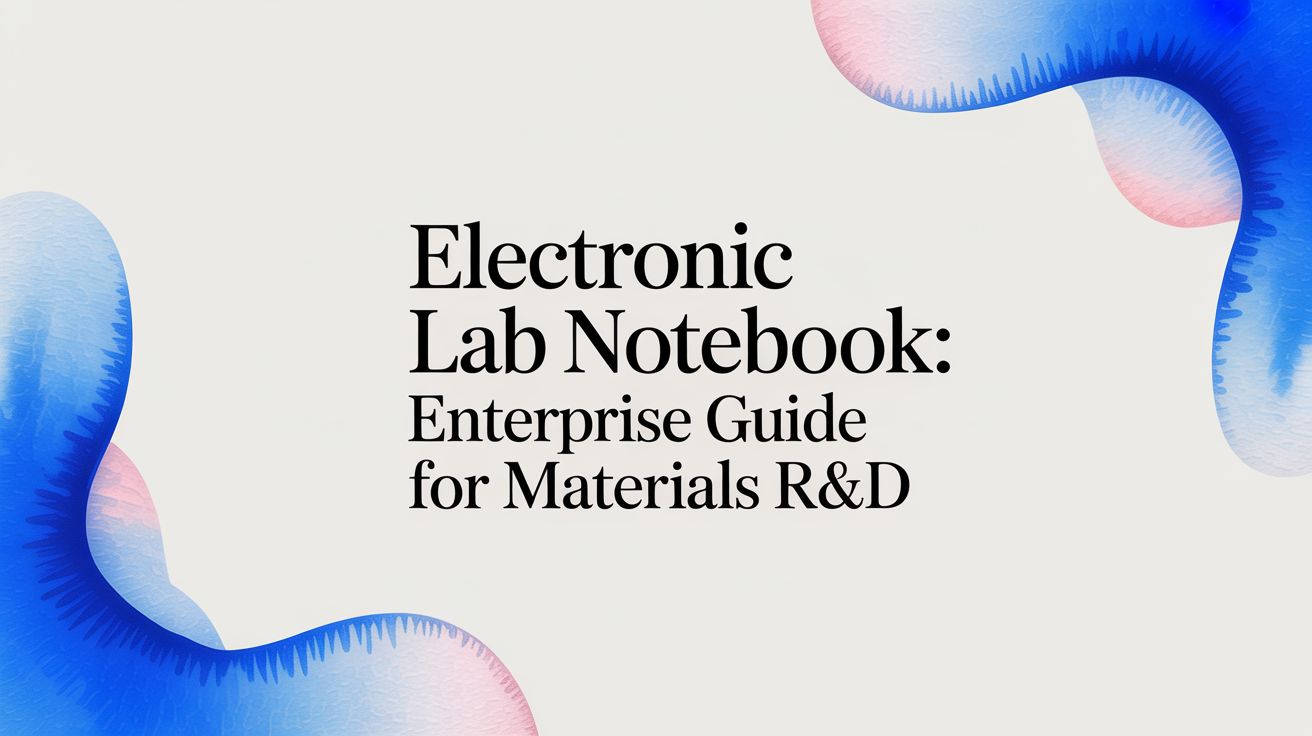 Electronic Lab Notebook: Enterprise Guide for Materials R&D