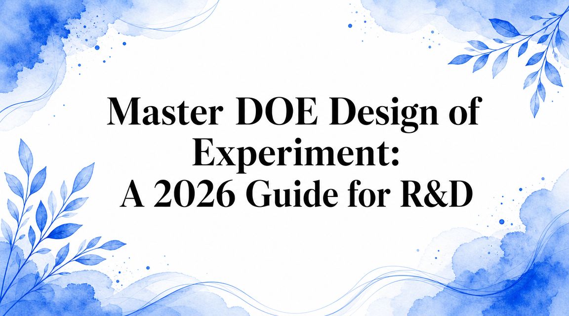 Master DOE Design of Experiment: A 2026 Guide for R&D