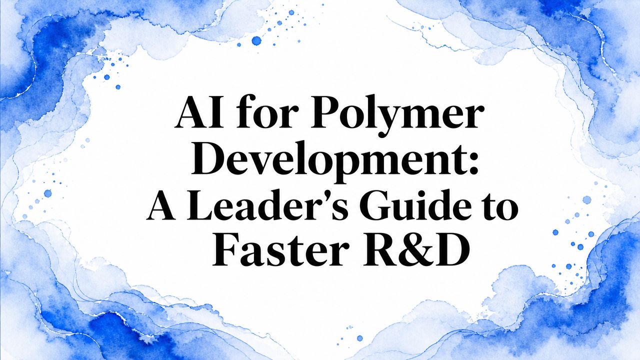 AI for Polymer Development: A Leader's Guide to Faster R&D