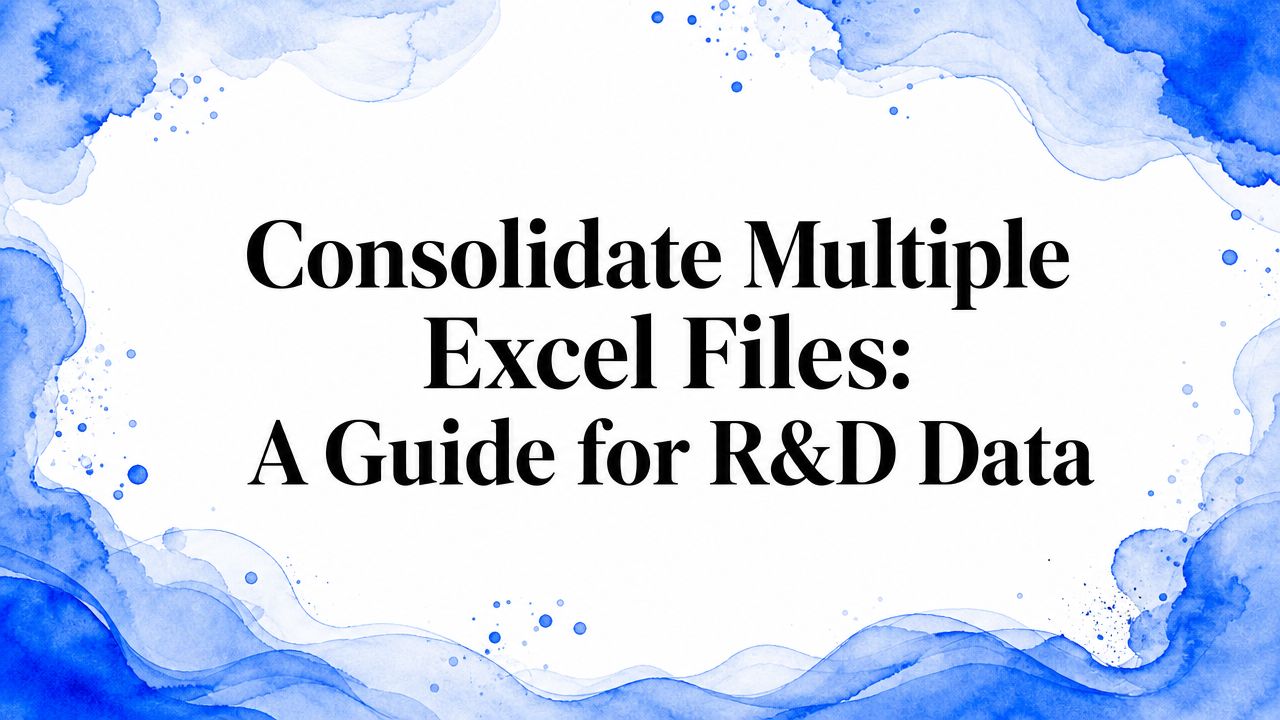 Consolidate Multiple Excel Files: A Guide for R&D Data