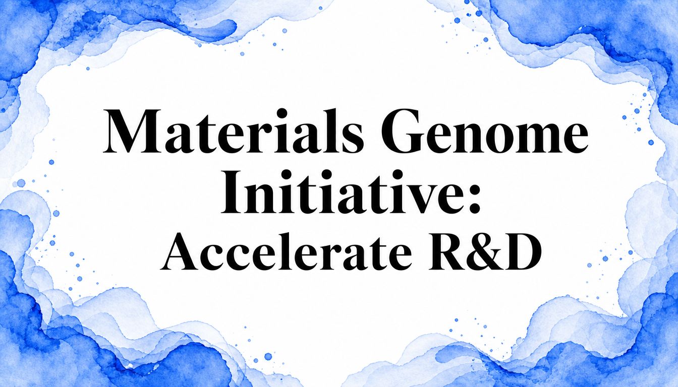 Materials Genome Initiative: Accelerate R&D