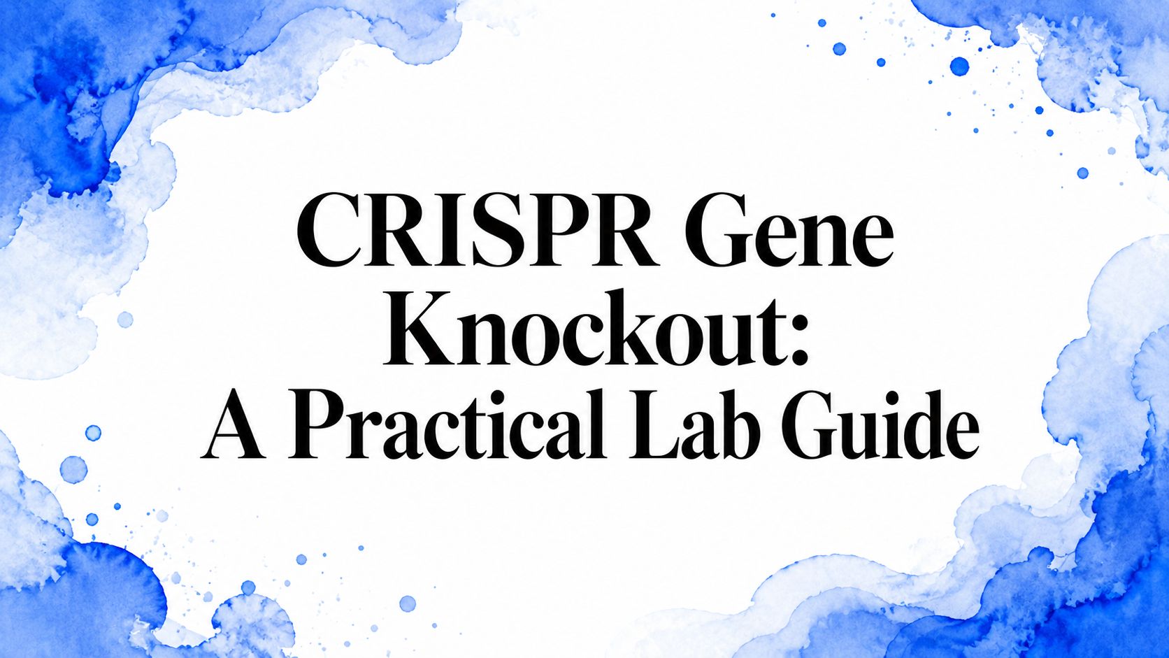 CRISPR Gene Knockout: A Practical Lab Guide