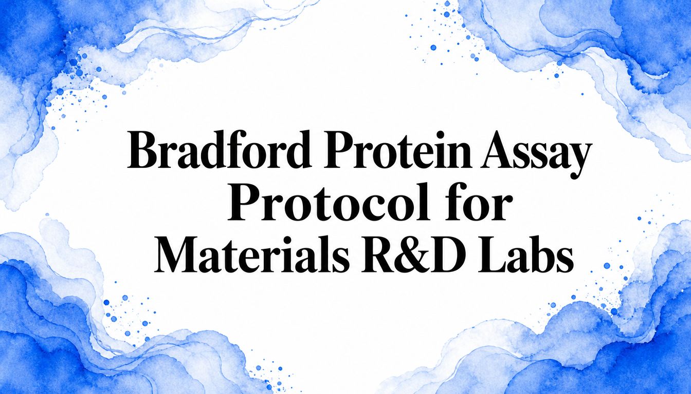 Bradford Protein Assay Protocol for Materials R&D Labs