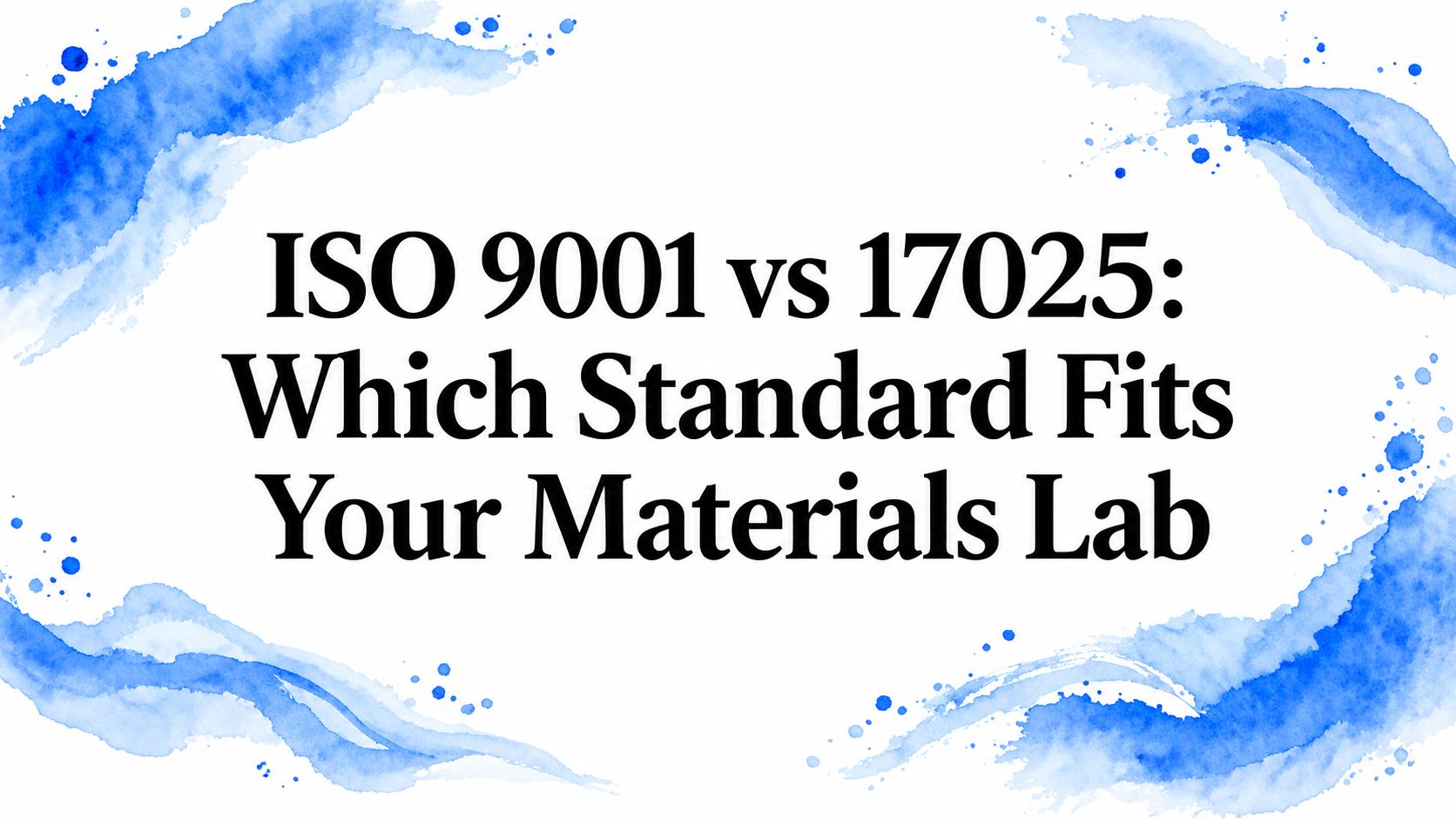 ISO 9001 vs 17025: Which Standard Fits Your Materials Lab