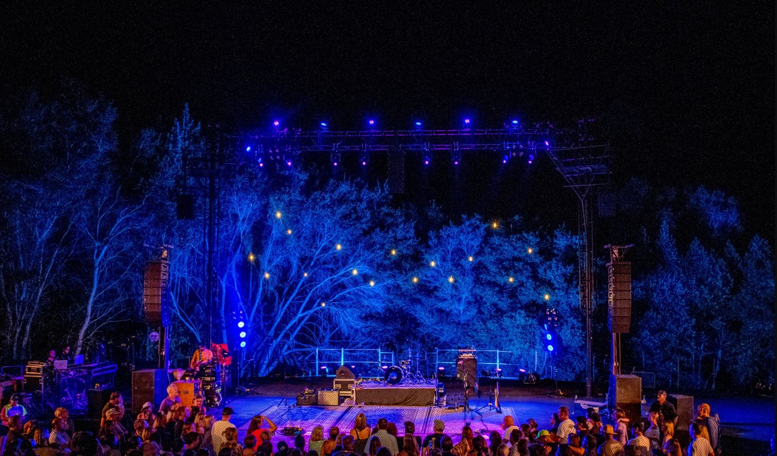 Siesta Valley Bowl outdoor amphitheater stage at night