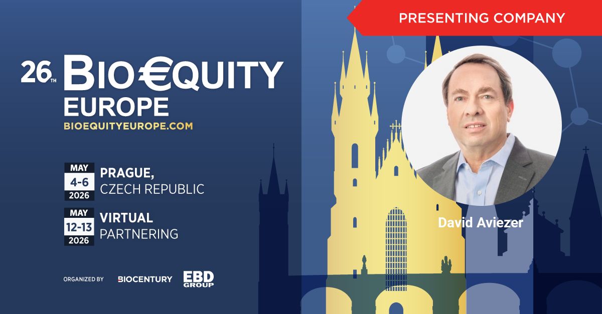 Orvida's CEO, Prof. David Aviezer to present at Bio€quity Europe