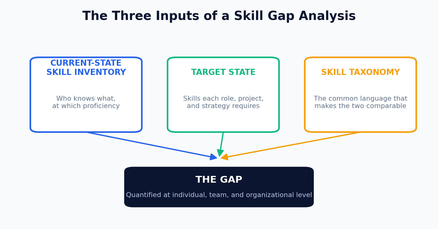 The three inputs of a skill gap analysis