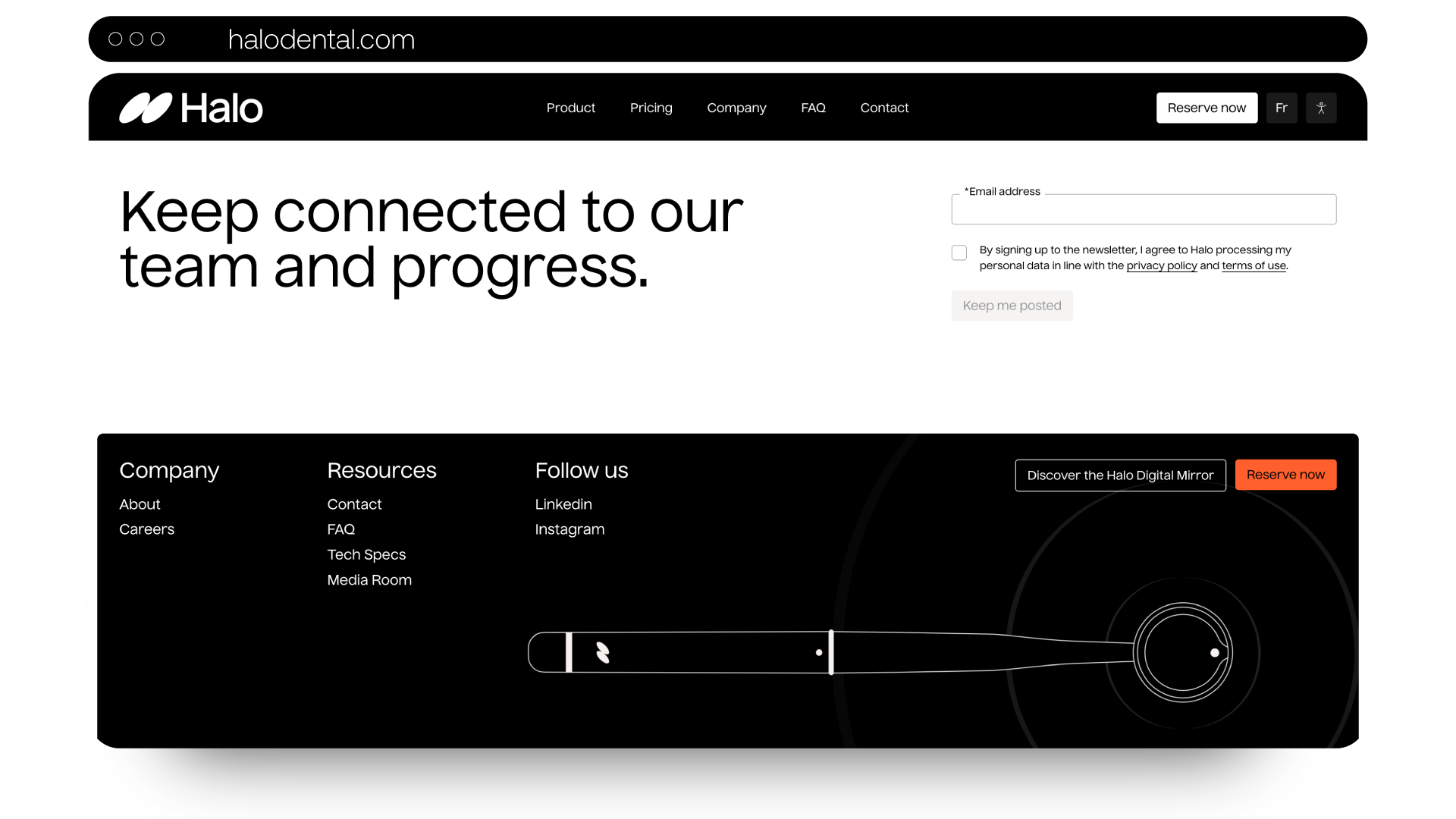 firewatch black and orange website design