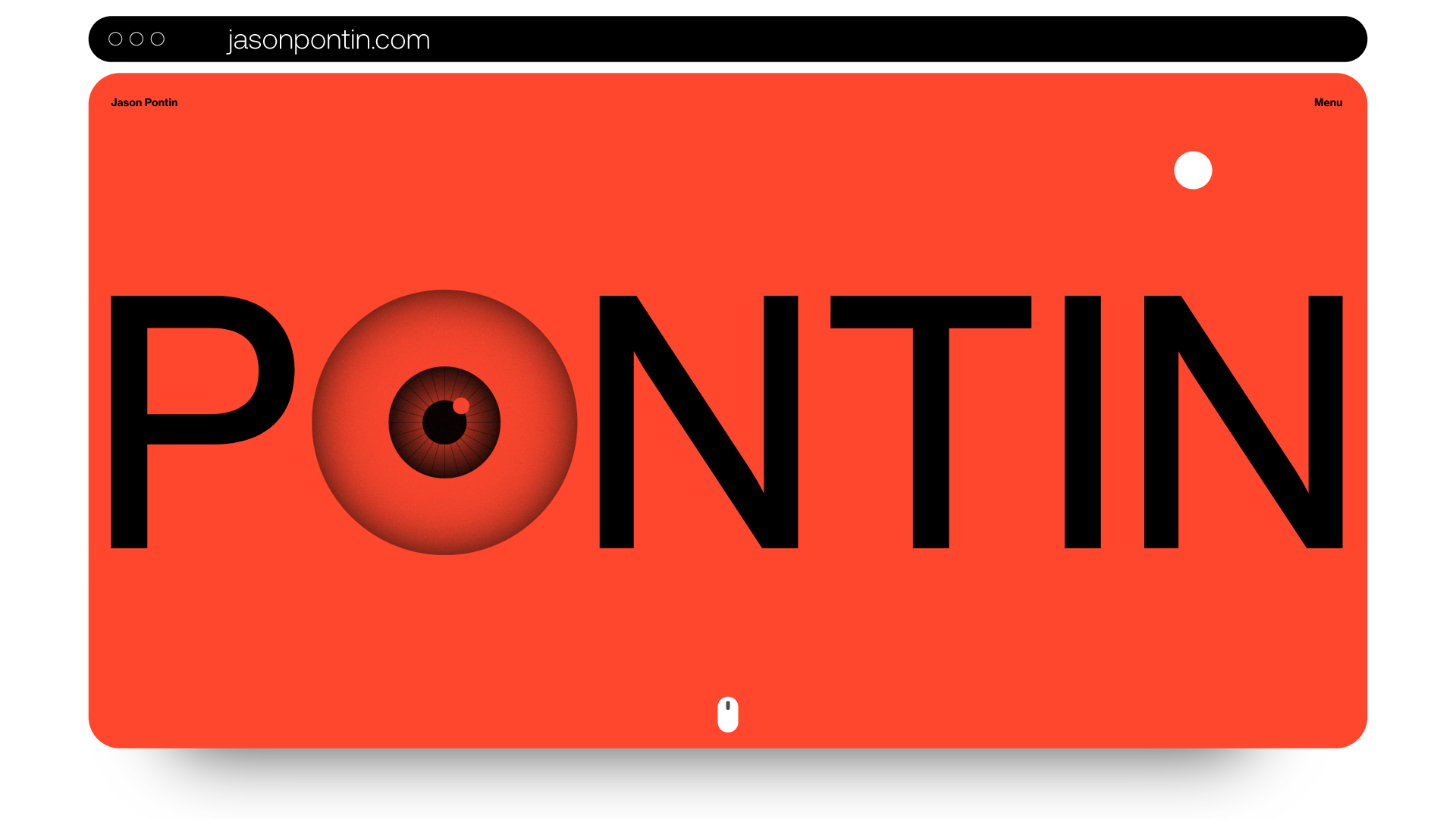 black and orange design jason pontin website