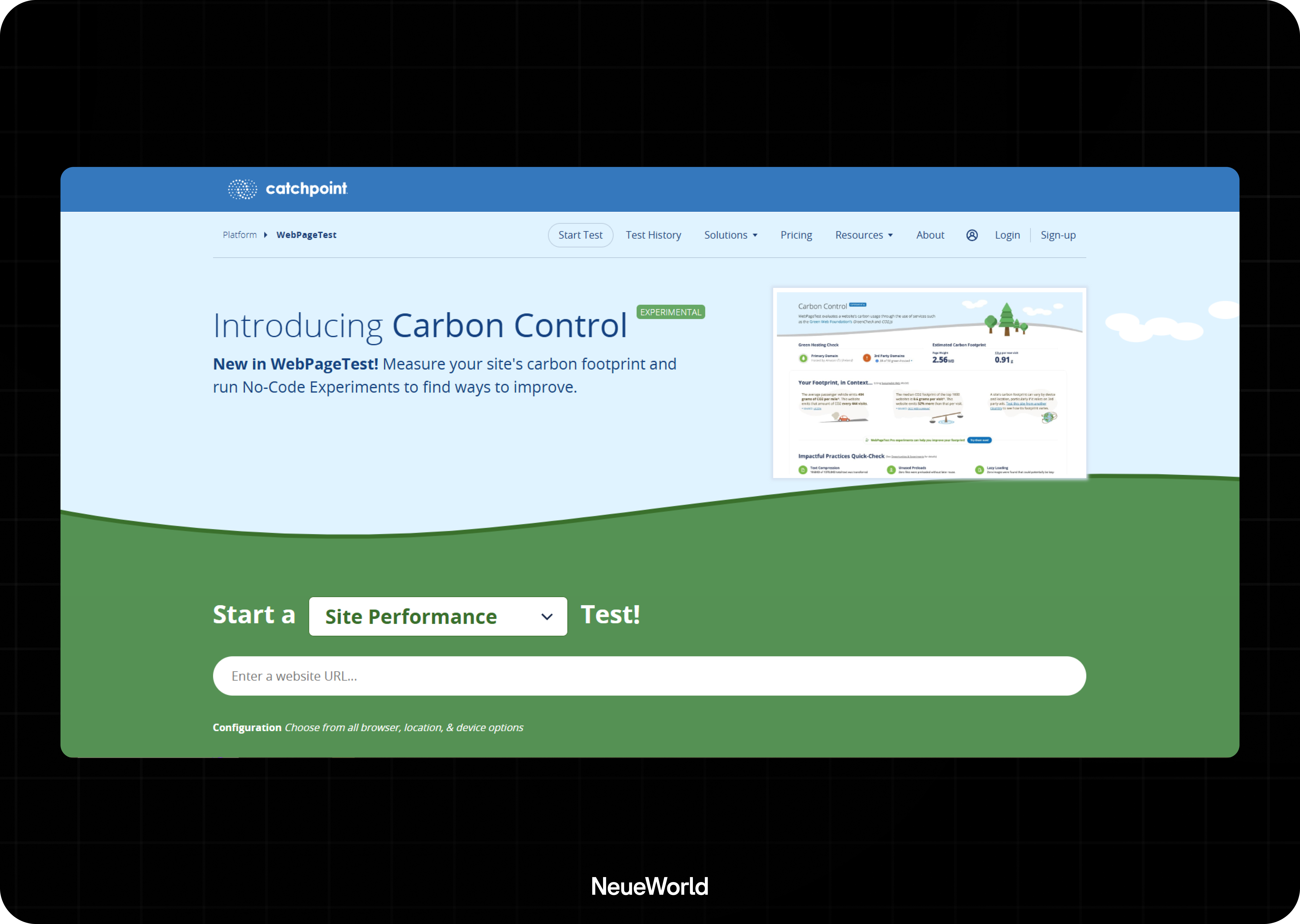 catchpoint for web page test