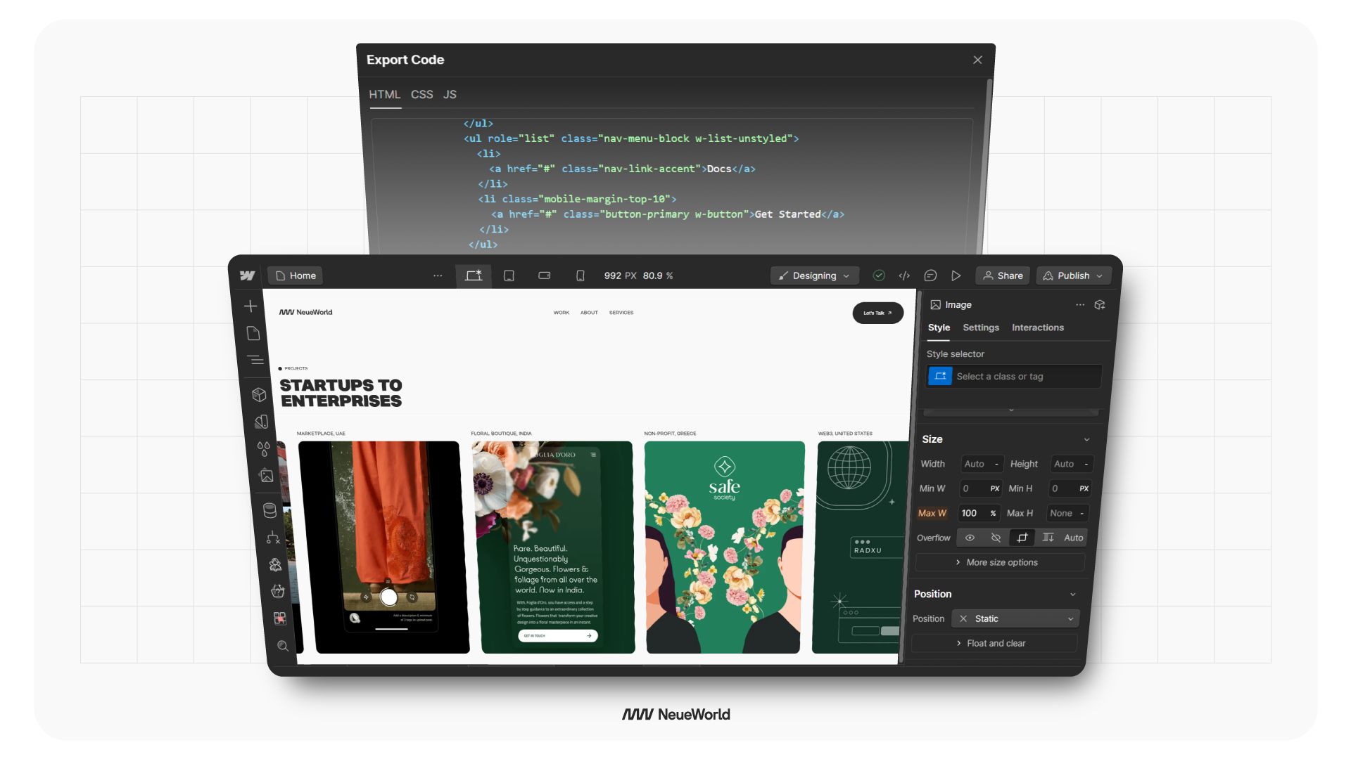 webflow as a cms vs web development