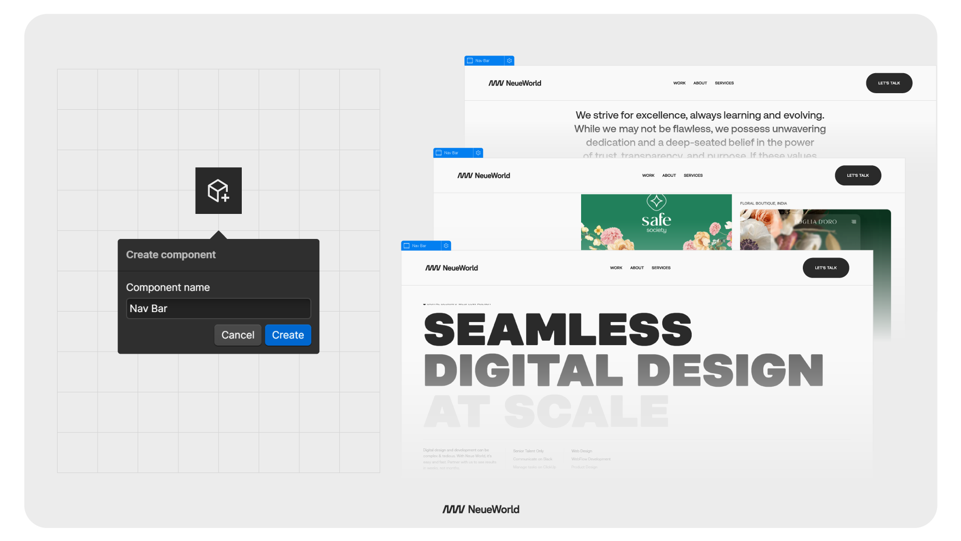 webflow make components easily features