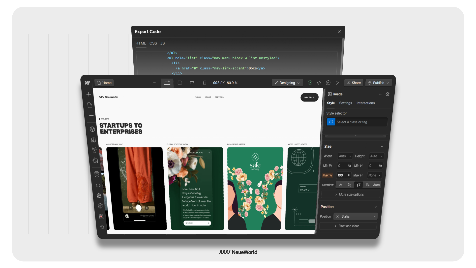 webflow image design for designer nad developers make and design customwebsites easily