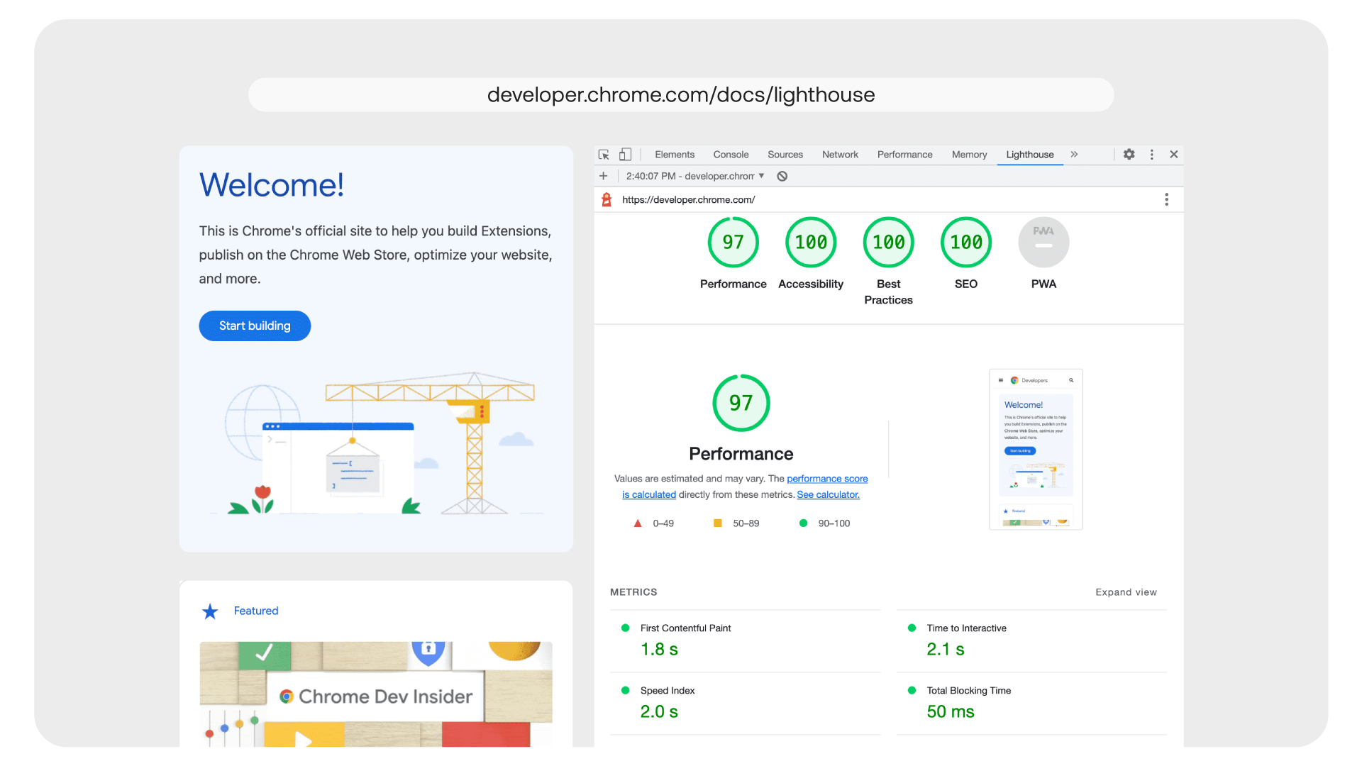 use light house for user experience an website SEO audit