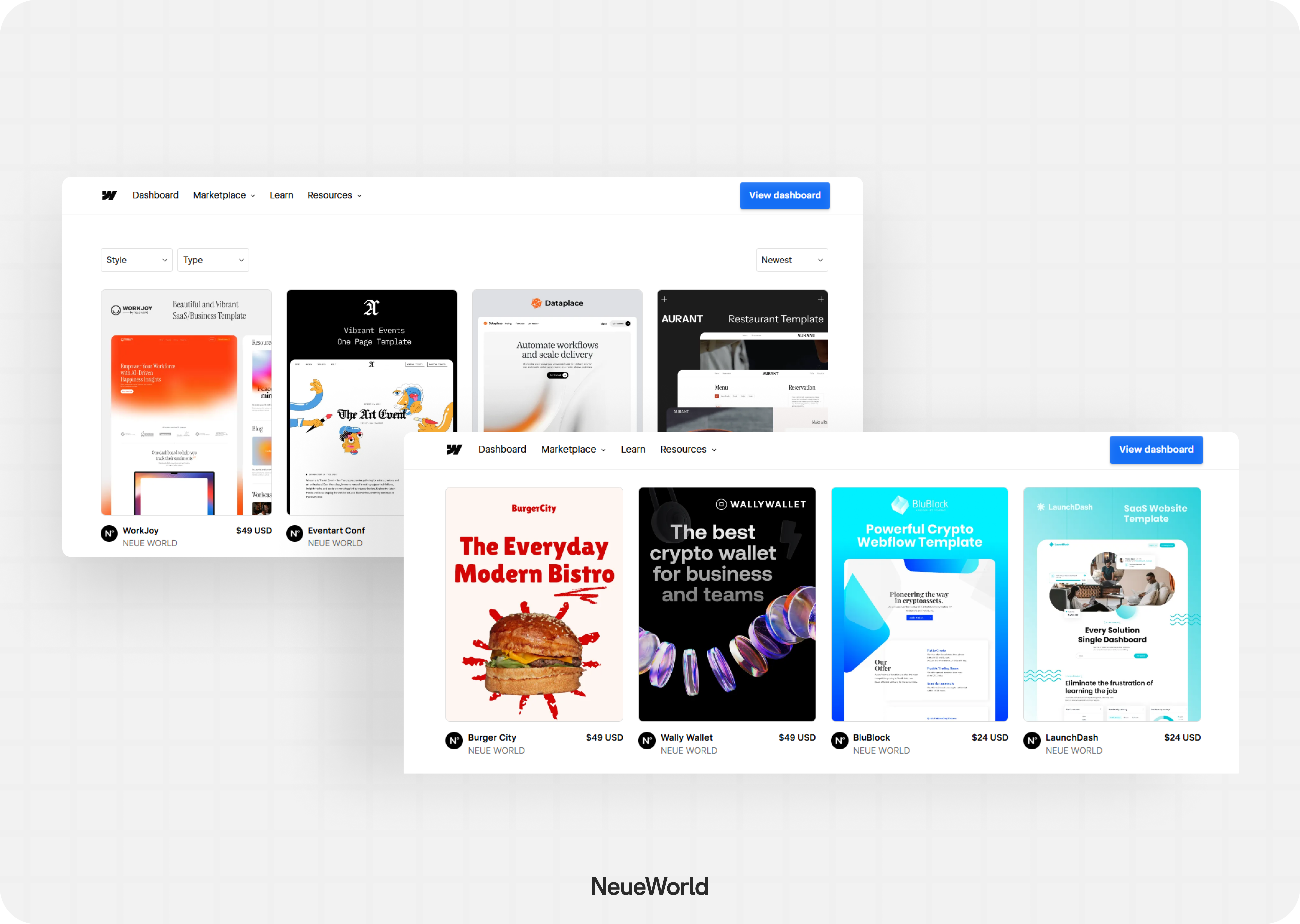 webflow templates and mockups