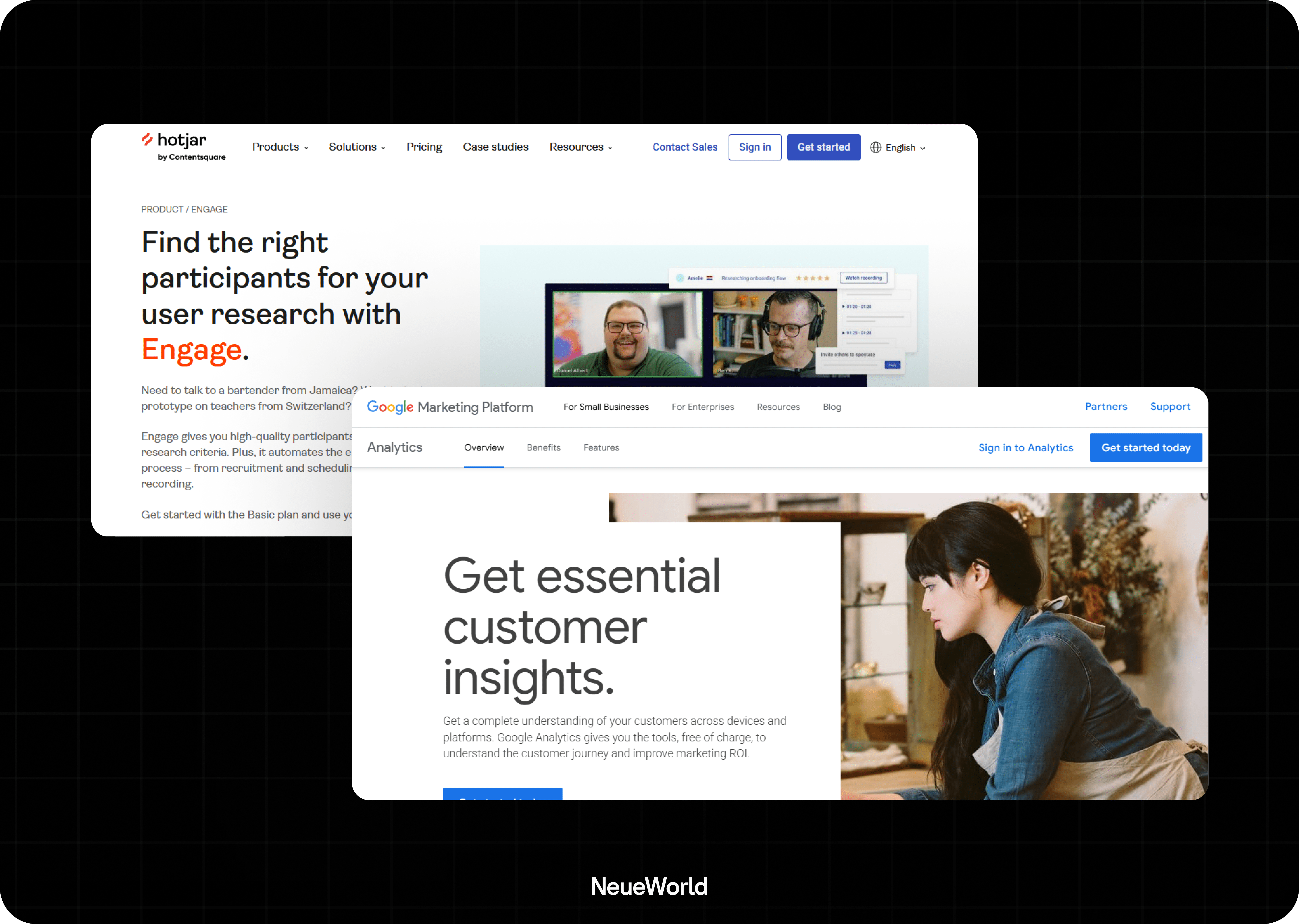 saas startups homepage design