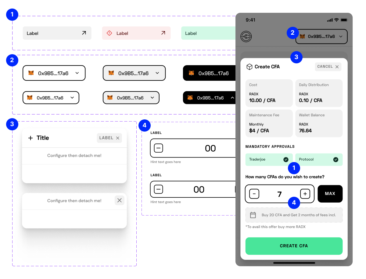 Using components within a UI