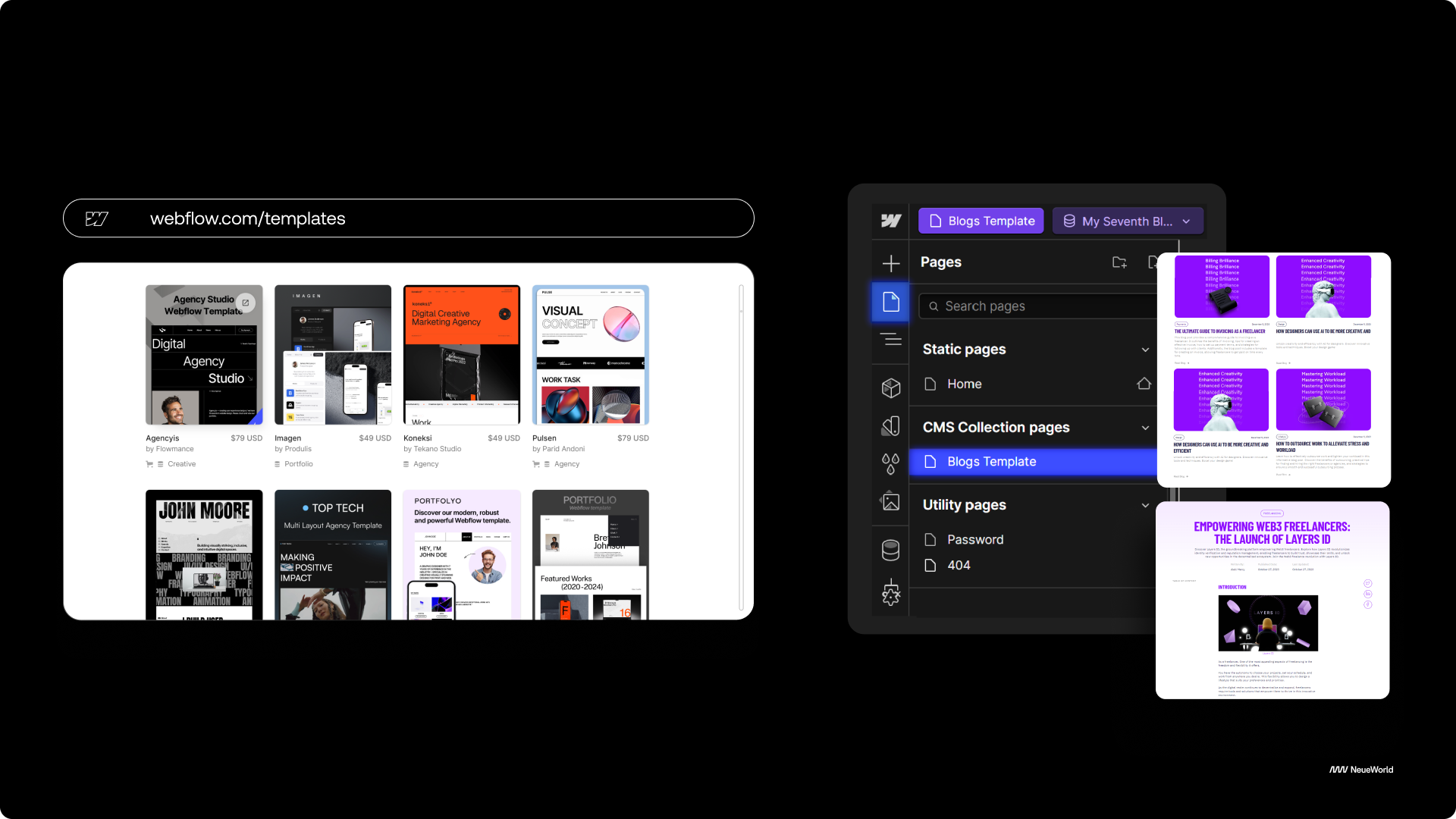 setting up domain on Webflow CMS interface