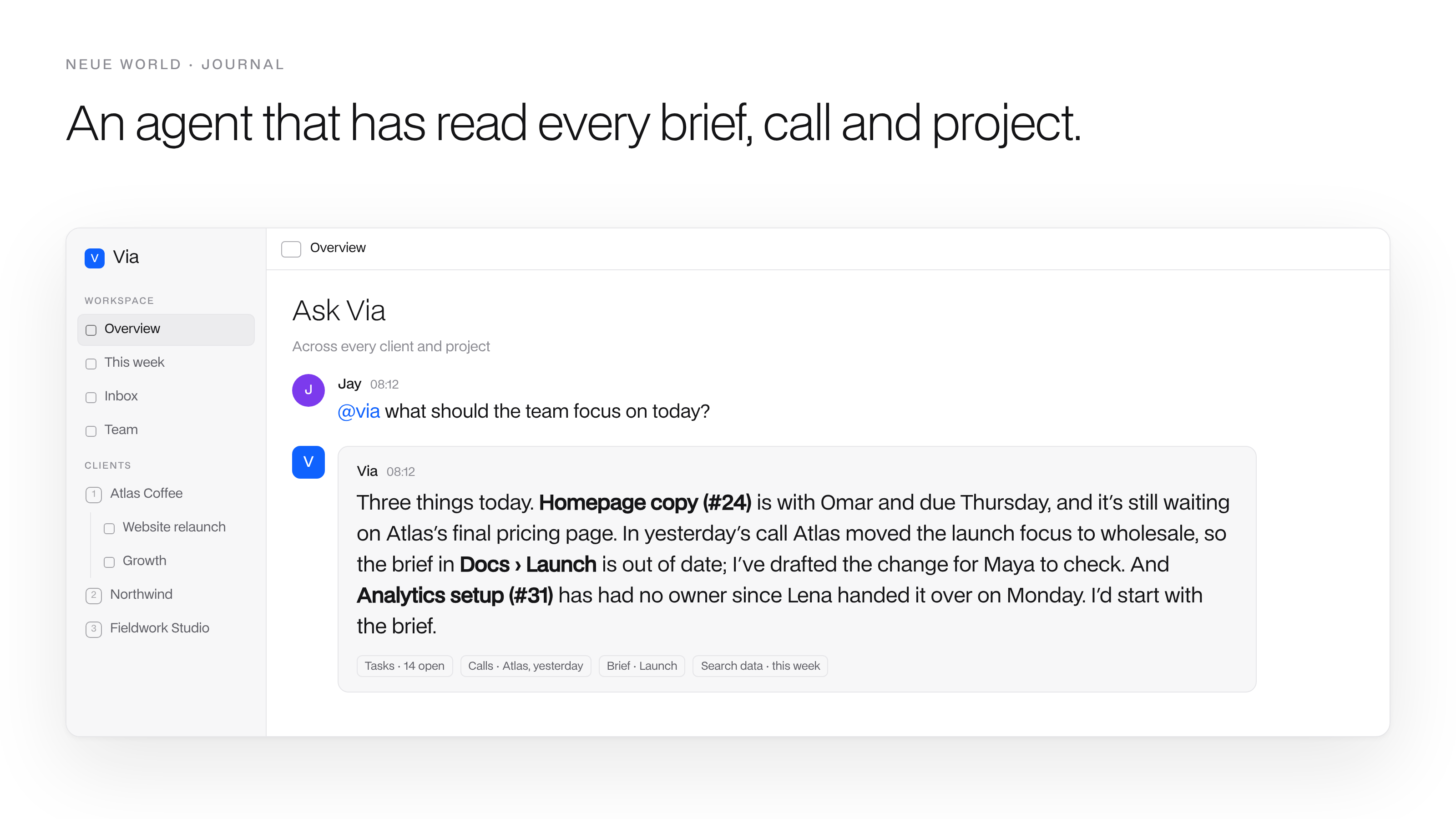 chatting with an AI Agent