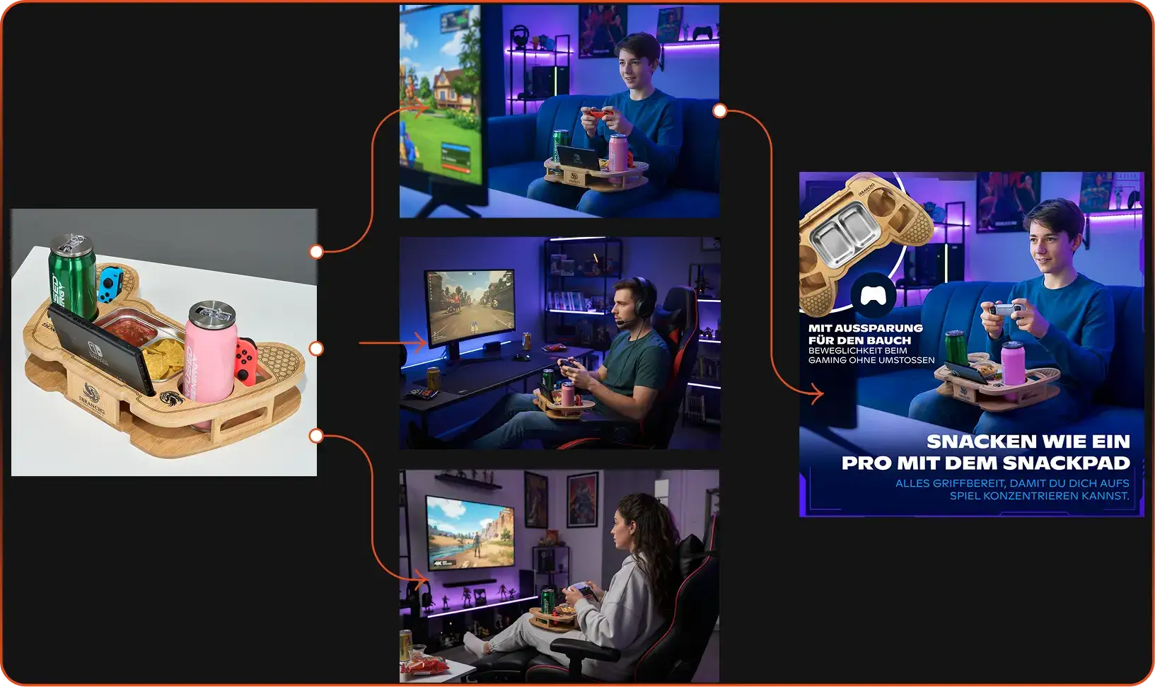 Amazon Produktbilder für Gaming-Zubehör von Stacvalley Amazon Agentur. E-Commerce Skalierung durch Performance Marketing