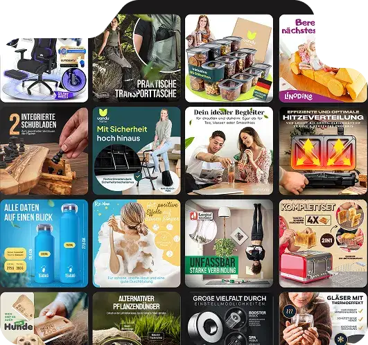 Amazon Produktbilder Portfolio der Stacvalley Amazon Agentur. E-Commerce Skalierung & Wachstum durch Content Marketing & Bilderoptimierung