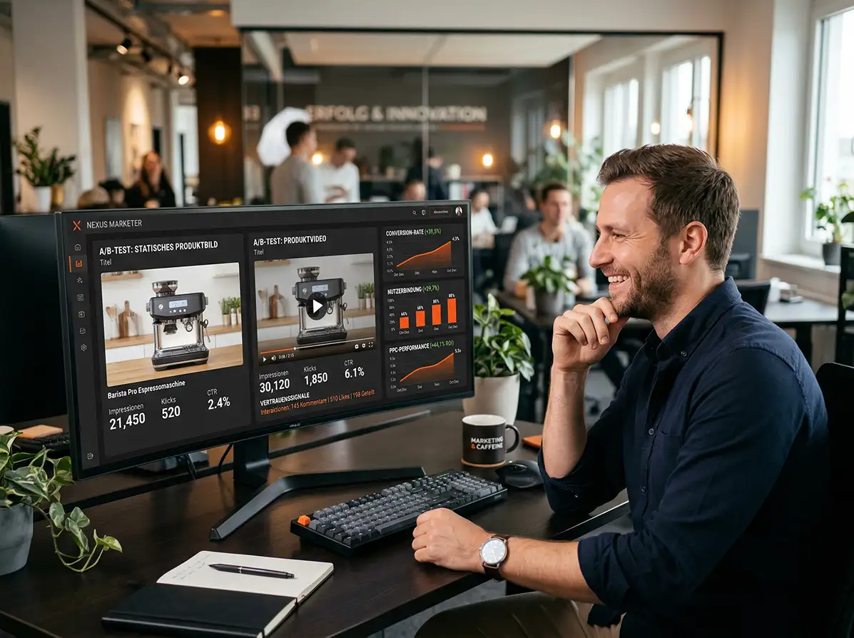 Stacvalley Amazon Agency Infographic: The quantum growth effect through the synergy of Amazon SEO, PPC, and content marketing. Strategic gap analysis and AI-based algorithm dominance to scale e-commerce brands and achieve market leadership.