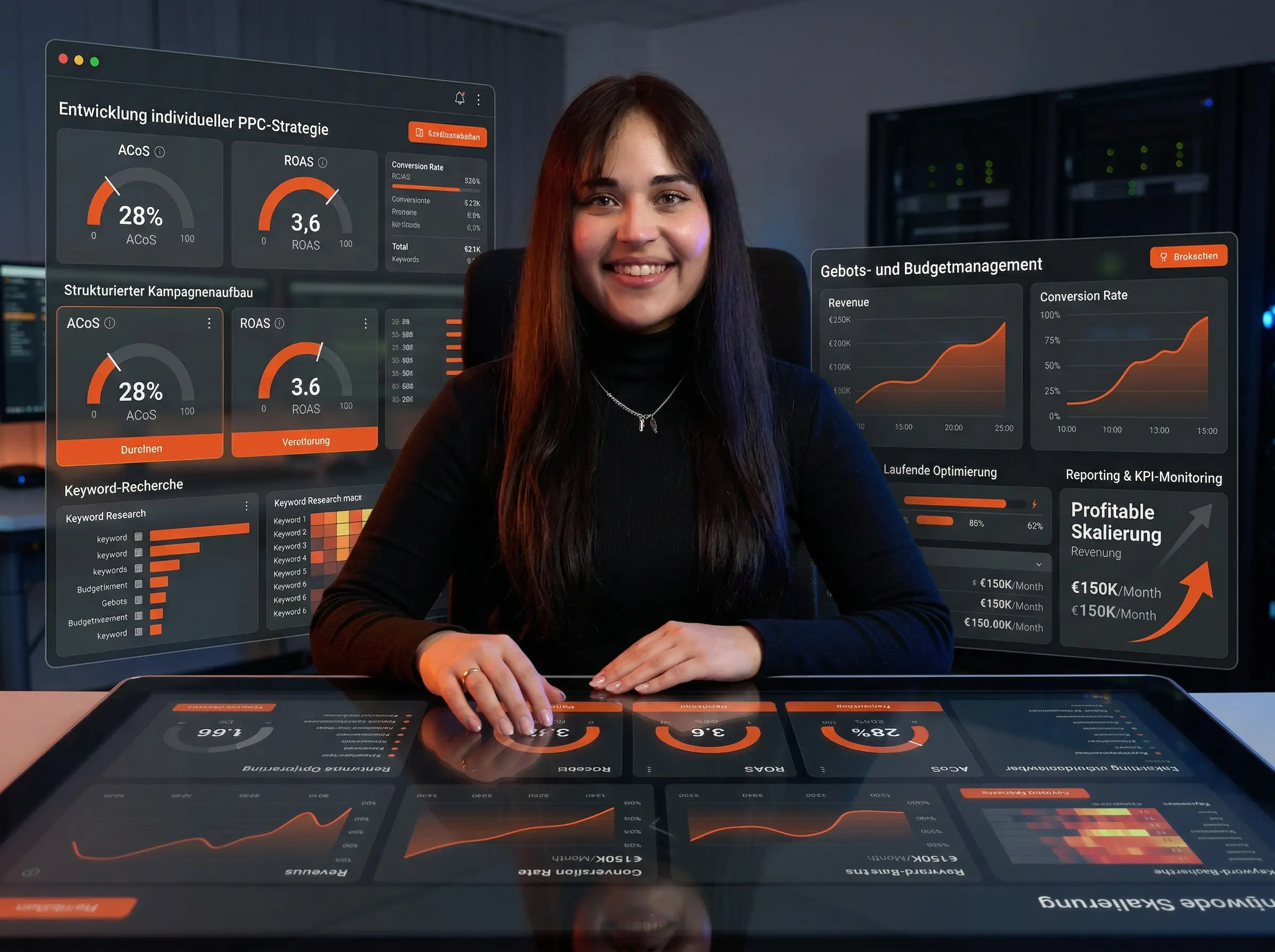 Stacvalley Amazon Agentur Infografik: Der Quantum-Growth-Effekt durch die Synergie von Amazon SEO, PPC и Content-Marketing. Strategische Lücken-Analyse und KI-basierte Algorithmus-Dominanz zur Skalierung von E-Commerce Marken und Erreichung der Marktführerschaft.