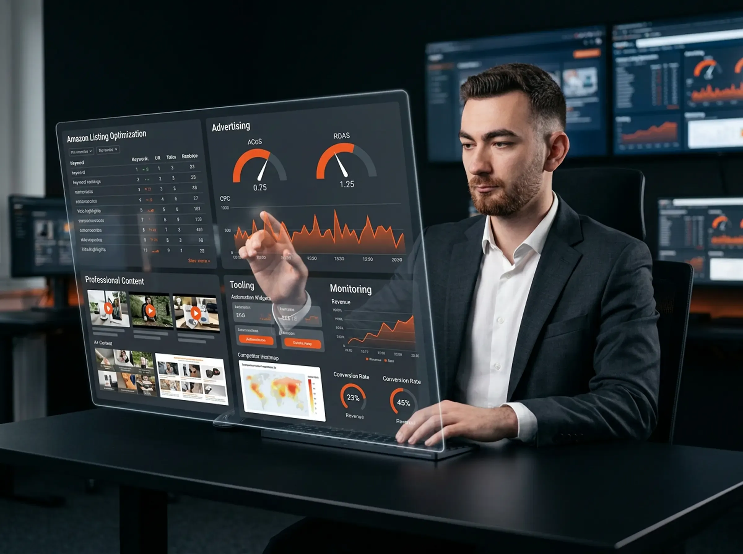 Stacvalley Amazon Agentur Infografik: Der Quantum-Growth-Effekt durch die Synergie von Amazon SEO, PPC и Content-Marketing. Strategische Lücken-Analyse und KI-basierte Algorithmus-Dominanz zur Skalierung von E-Commerce Marken und Erreichung der Marktführerschaft.