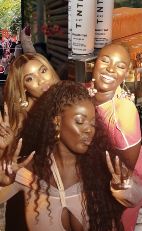 black women posing together at an Ulta Beauty community event celebrating beauty, self-expression, and creator culture